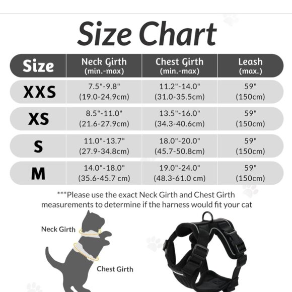 RABBITGOO Lilac Purple Cat Harness & Leash Size Medium - Picture 3 of 10